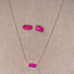 Kendra Scott Elisa and Ellie Gold/Magenta set